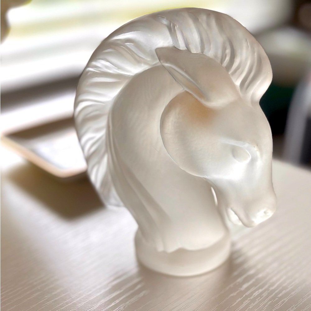 Kristaluxus Frosted Crystal Glass Horse Head 🐴